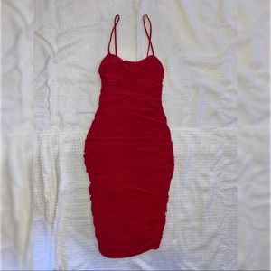 MEDIUM Sexy Midi Red Dress